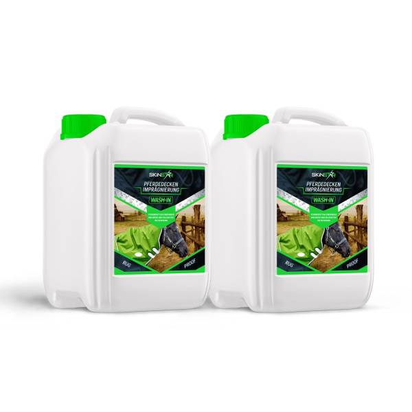 SkinStar Pferdedecken Wash-In Imprägnierung 5L Rug Proof Tierdecken Schutz Doppelpack