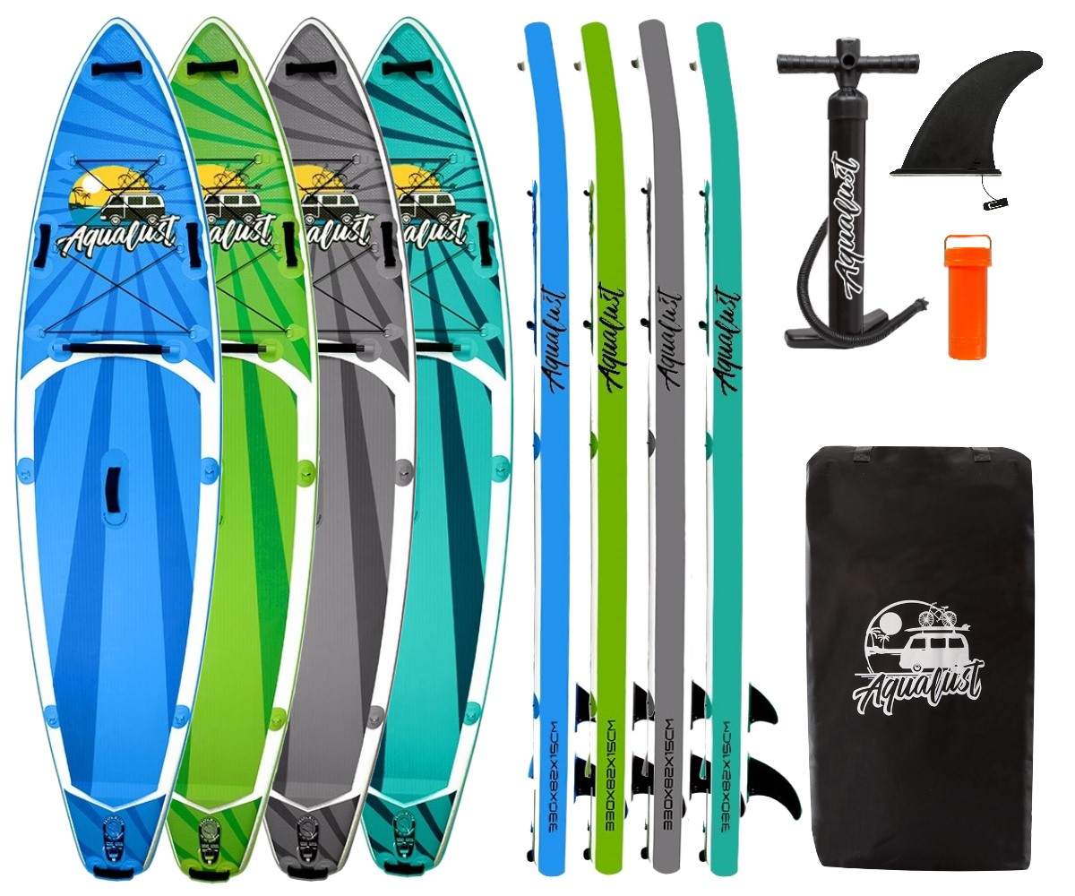 AQUALUST 10'6" SUP Board Stand Up Paddle Surf-Board aufblasbar ISUP 320x81x15cm 